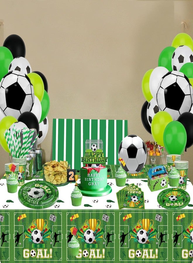 Inspireyee 160 Pack Soccer Party Supplies Sports Theme Birthday Decorations Soccer Party Plates， Napkins，forks Set Soccer Theme Set for Boys Sports Theme Birthday Decorations Serves 40 Guests - Image 4